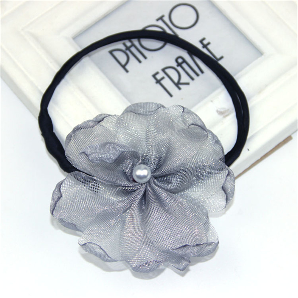 DIY kobieta kwiat pączki skręcać pałąk magiczny przyrząd robić koka z włosów producent narzędzie robić układania włosów peruka perłowa akcesoria: szary