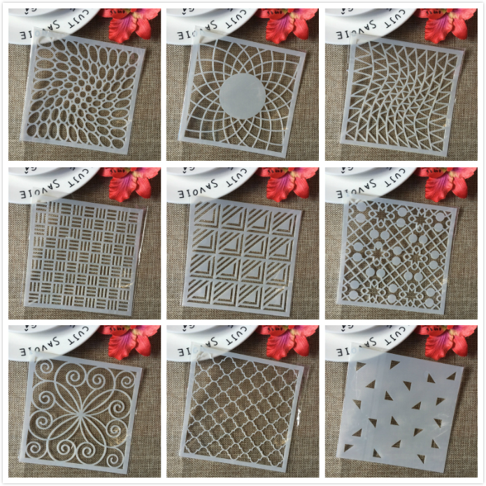 Plantillas de capas DIY, hoja de árbol, Ginkgo Bud, álbum de recortes de pintura, plantilla decorativa para colorear, álbum en relieve, 13cm, 8 piezas por juego: Gris