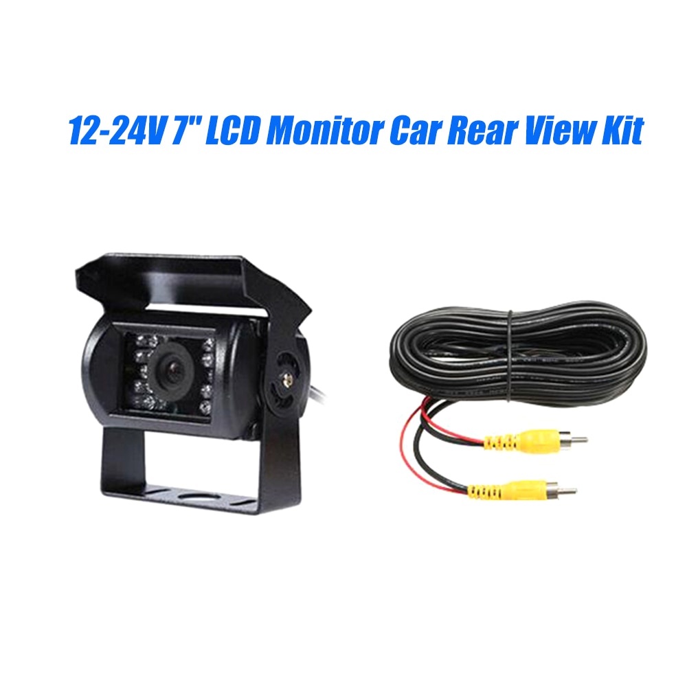 KKMOON 12-24V 7 "LCD Monitor Car Rear View Kit voor Bus Vrachtwagen Auto + 2 * IR Achteruitrijcamera Voor Truck Bus van Achteruitrijcamera Kit: A