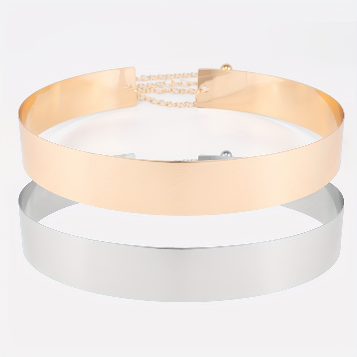 Cinto de metal dourado clássico, corrente de cintura ajustável, elegante, vestido, joias corporais para mulheres, uso diário