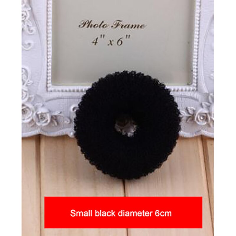 Hair Ring Bun Hair Styling Tool AccessoriesFashion Women Ladies Girls Magic Shaper Donut: Black5-6cm