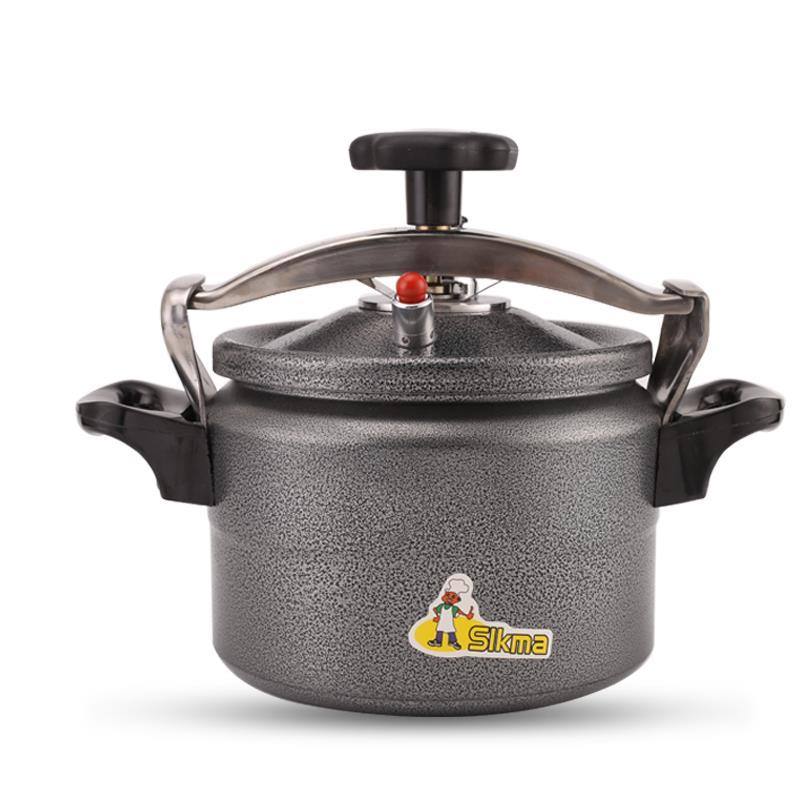 Petite cocotte-minute antidéflagrante en aluminium pour la maison, autocuiseur à gaz à flamme nue noire, Autoclave de riz du tigre