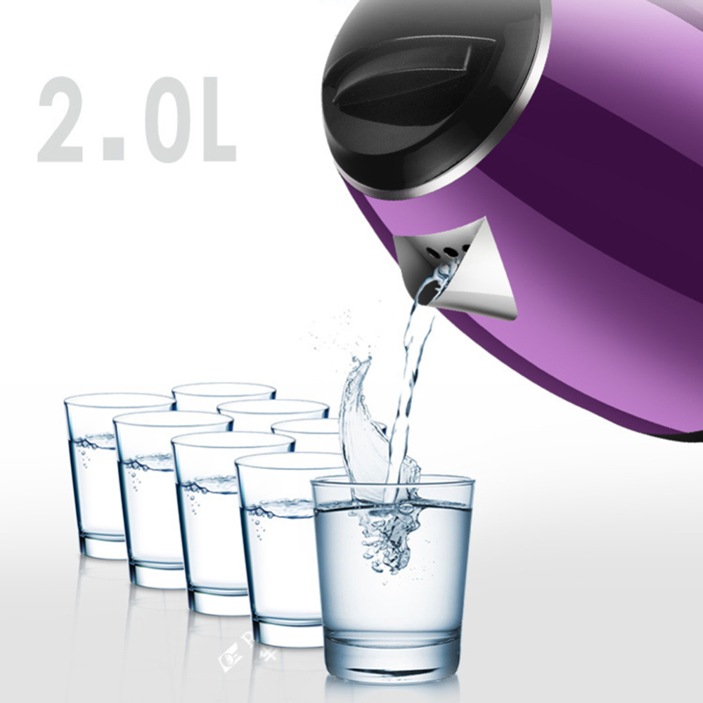 2L Electric Kettle Stainless Steel Electric Auto Cut Off Anti-dry Protection Kettle Home Electric Appliances