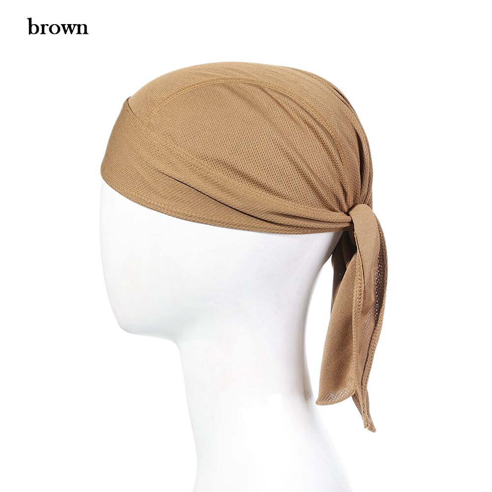 Bandana unisexe pour cyclisme en plein air, 1 pièce, casquette de Pirate respirante à séchage rapide, doublure de casque, refroidissement de vélo, couvre-chef de Sport: brown