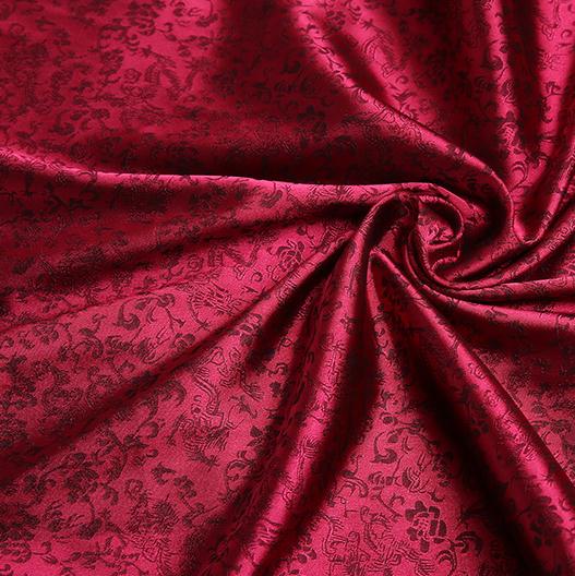 120cm*100cm drage silke satin jacquard silke stof super blødt antikt tøj sved dampende tøj cos kostume kjole stoffer