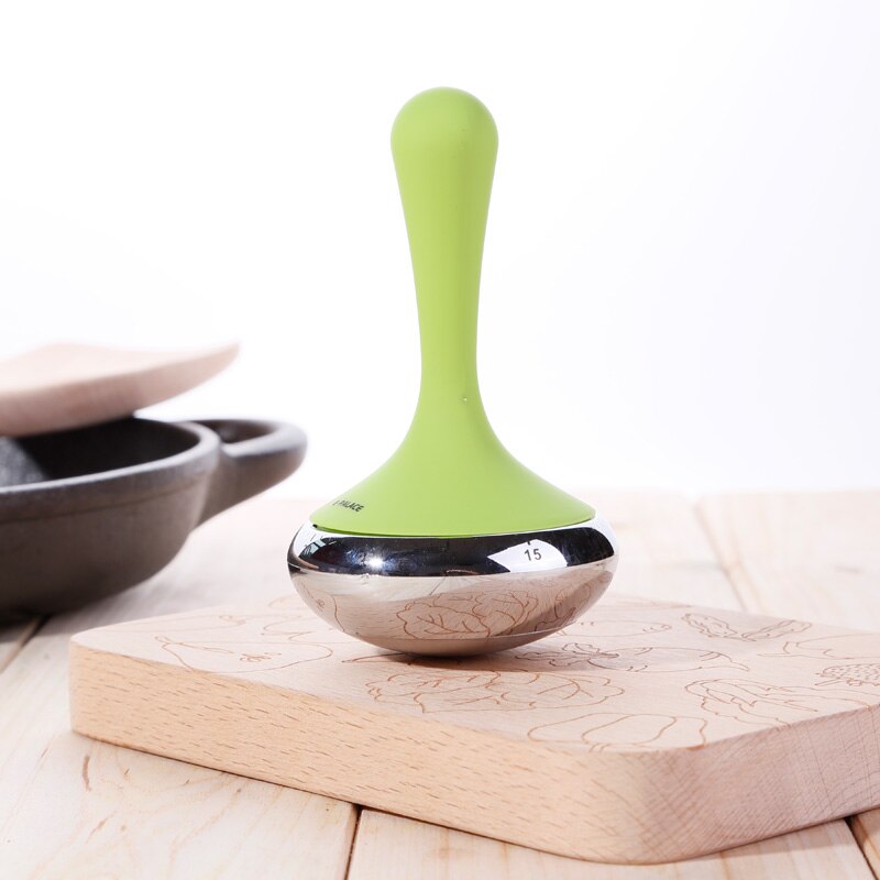 Imitation Gyro Shape Solid Color Timer Learning Kitchen Tea Machinery Countdown Reminders Timer: green