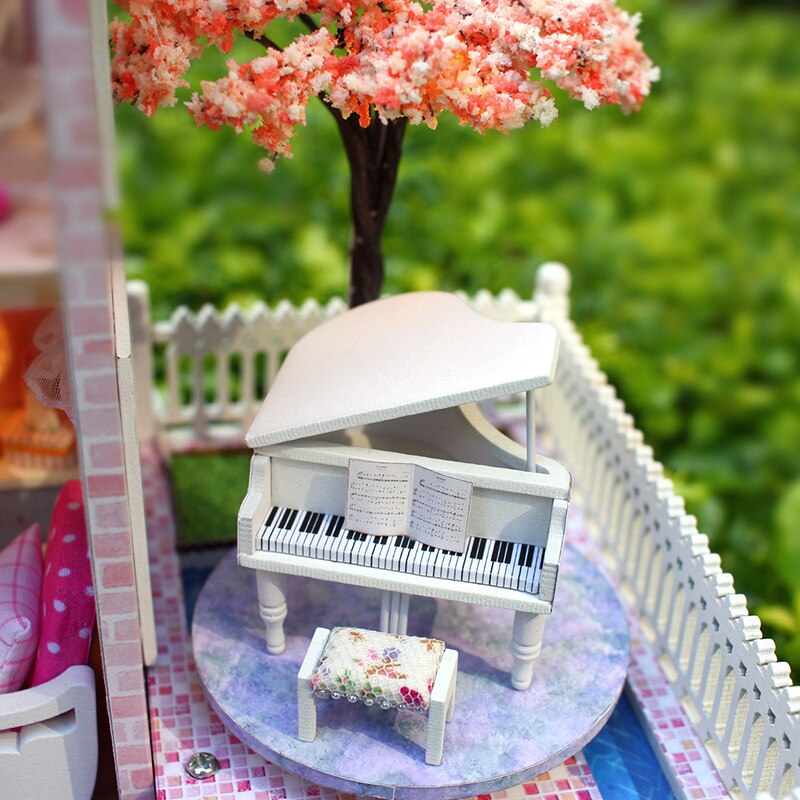 NETTE ZIMMER Neue Kunst DIY Puppenhaus Miniatur Holzspielzeug Puppenhaus Miniaturas Möbel Spielzeug Haus Puppe Spielzeug