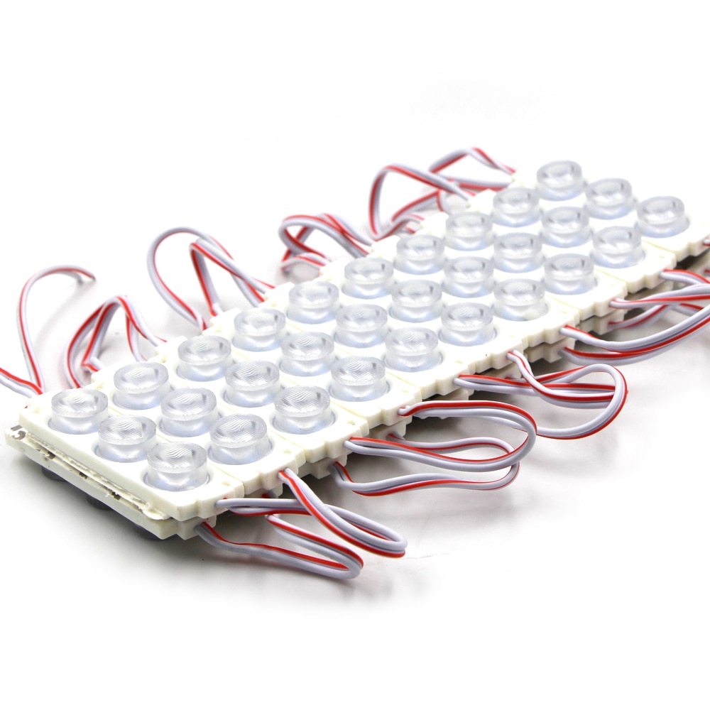 20pcs Led Module LED store front window led module light sign bar SMD 3030 3LED Injection white ip68 Waterproof Strip Light 12V