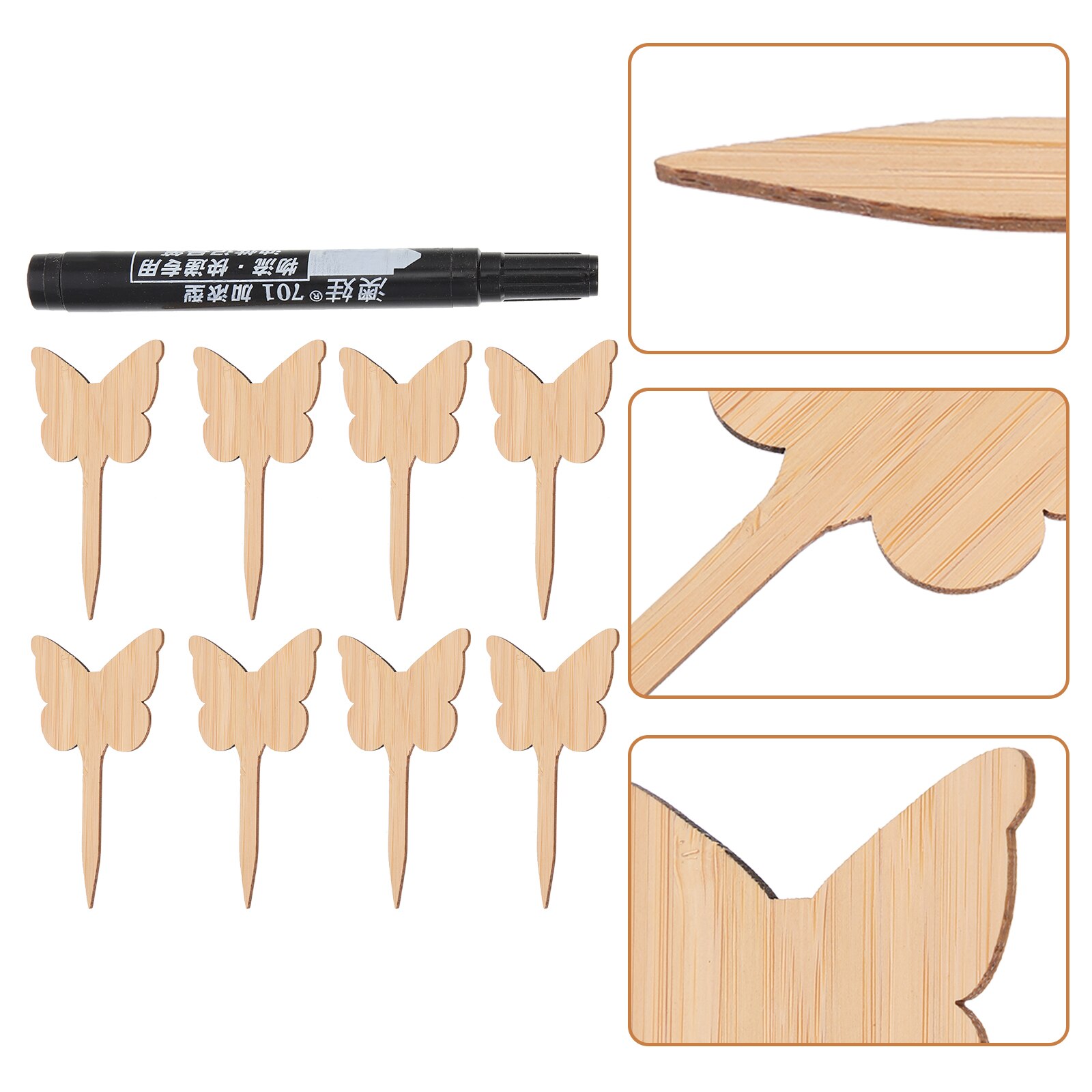 1 Set Van Bamboe Plant Labels Plant Naam Tags Tuinieren Levert Plant Onderscheiden Labels: As Shown 4