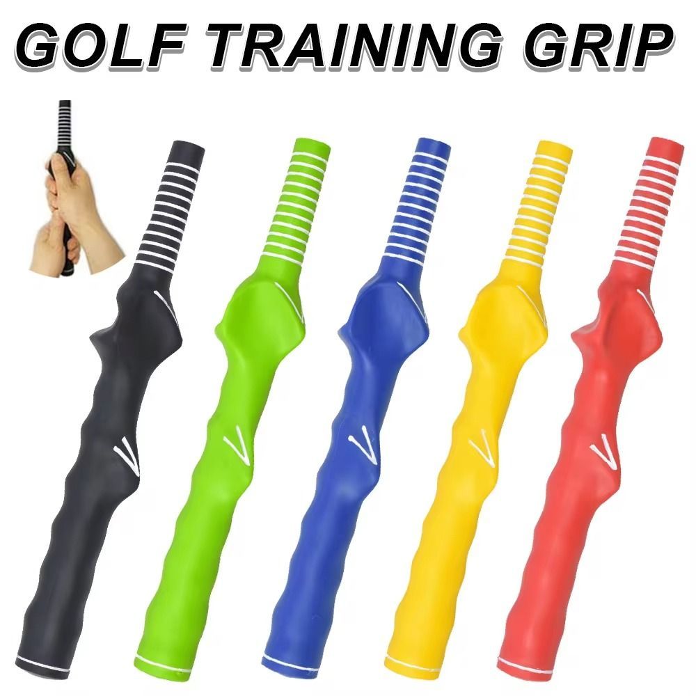 Rubber Golf Rubber Hand Shape Grip Corrector Non-Slip Golf Practice Pole Grip Durable Right Hand Golf Swing Training Grip