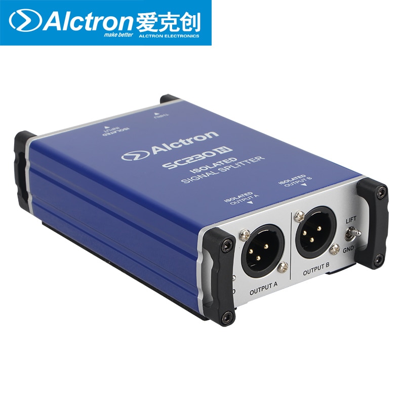 Alctron professioneller isolierter Signalsplitter, Mikrofonverteiler SC230N mit doppelten XLR-Ausgängen