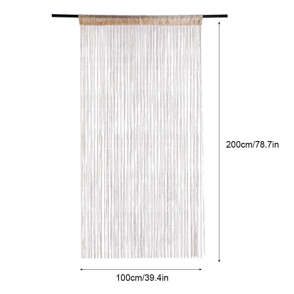Silver/Black/Champagne Color/Rainbow Color Tassel Hanging String Door Curtain Partition Divider Windows Decoration