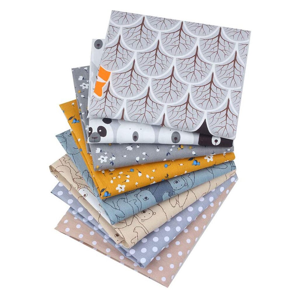 8Pcs Colorfulthin Plain Katoen Stof Patchwork Voor Diy Quilten & Naaien, fat Quarters Bundel Tissue Tela Materiaal # R15