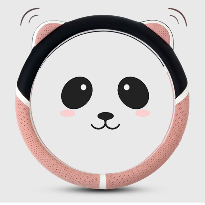 Schattige oortjes auto stuurhoes modieus antislip ademend meisjes vrouwen auto universele interieur decoratie onderdelen