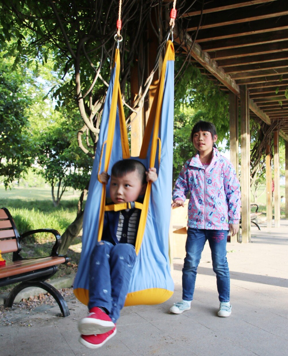 en plein air enfants hamac meubles de jardin balançoire chaise intérieur suspendu siège enfant balançoire siège Patio Portable