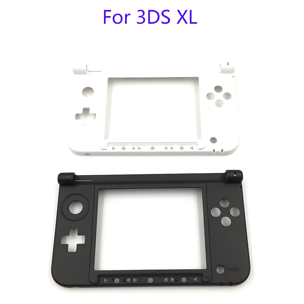 Voor Nintendo 3DS XL LL Vervanging Scharnier Deel Zwart Matte Bodem Midden Shell/Behuizing