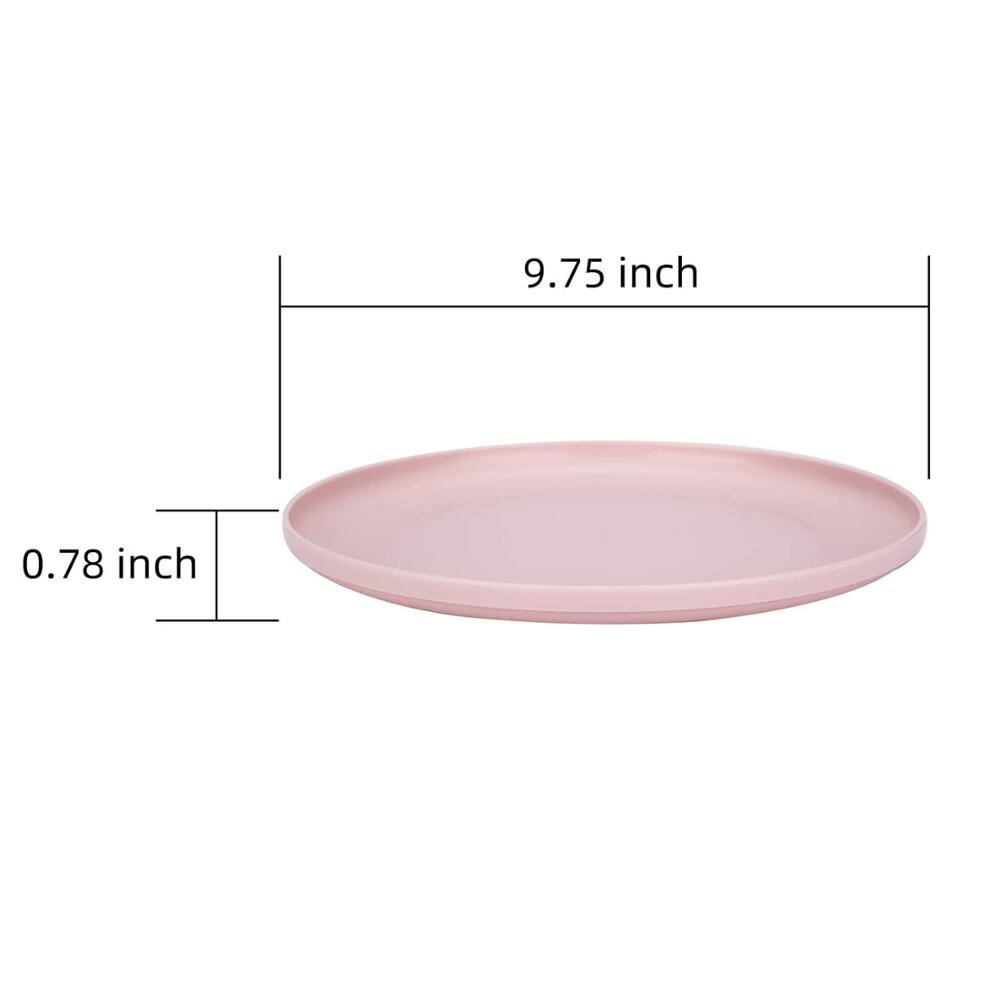 Assiette en plastique incassable 9.75 pouces/24.8cm, lot de 6 multicolore