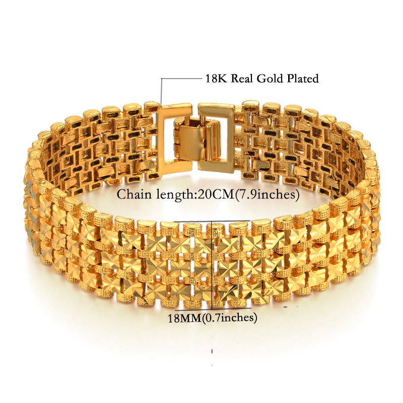 Braccialetto degli uomini per uomini18MM Maschio di colore dell'oro Della Catena Braccialetti di Collegamento 20 CENTIMETRI casuale stella di Collegamento Dei Monili Pulseiras Dropshipping SL789