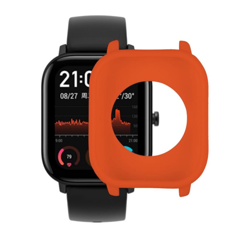 Nuovo 1PC Astuto della vigilanza Protezione GTS Della Copertura Accessori per Huami Amazfit GTS Orologio Custodia protettiva In Silicone Morbido Borsette Telaio paraurti: Arancione