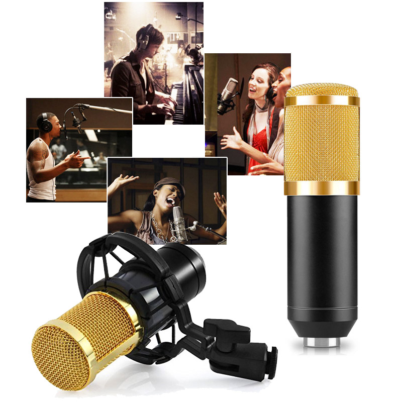 micrófono condensador bm800 micrófono para Karaoke micrófono de grabación de sonido para computadora micrófono de estudio