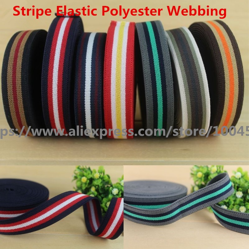 2.5cm tjocka band elastiska polyesterband band väska remmar bälte midjeband webbing klädsel möbler 5 yard