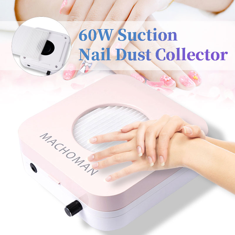 Aspirateur à ongles 60W aspirateur à ongles aspirateur à ongles faible bruit ventilateur à ongles forte aspiration manucure outils aspirateur pour manucure