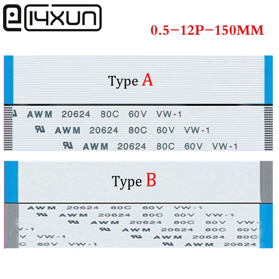 Ruban de commutateur plat 12 broches, câble d'alimentation flexible, pour HP DV9000 CTO DV6000 série E118077 AWM 20624 60V 80C, Type A, 5 pièces