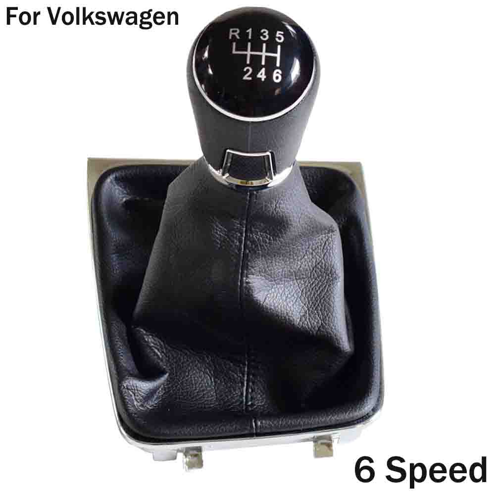 Til volkswagen golf 7 mk7 5 6 gear gearskifte komplet bil manuel stangskifterhåndtag håndbold støvtæt dæksel: 6 hastigheder