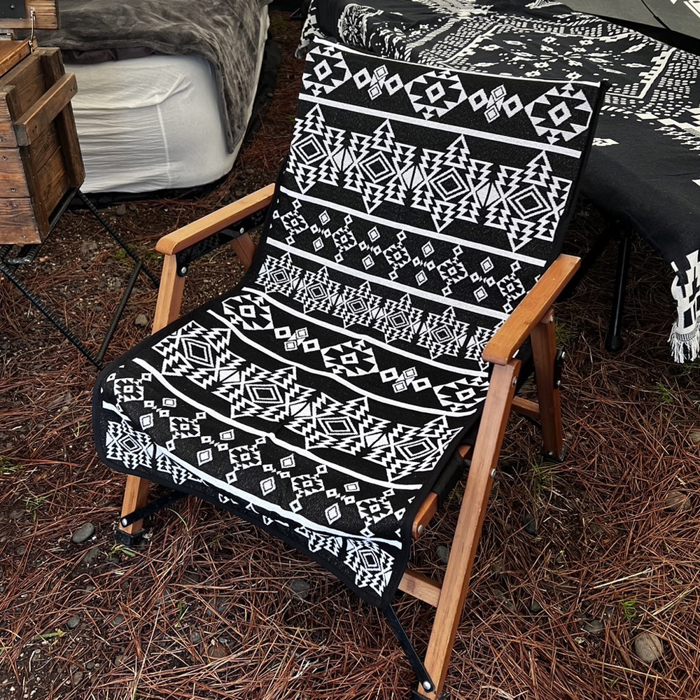 draussen Camping Tragbare Ethno-Stil Bohemia Decke Stuhlbezug: Orange