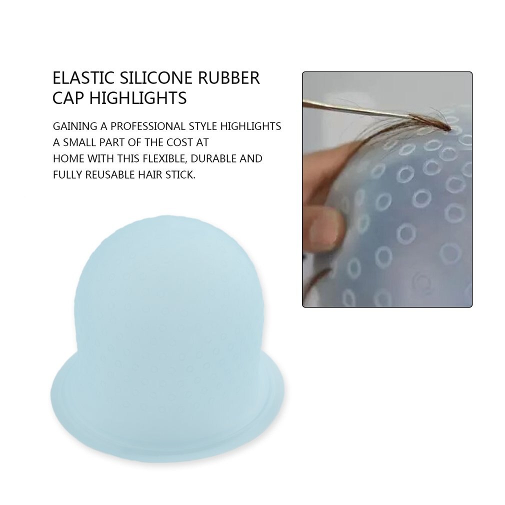 1 Pc Reusable Hair Coloring Highlighting Dye Cap Blue Color Frosting Tipping Color Styling Tools