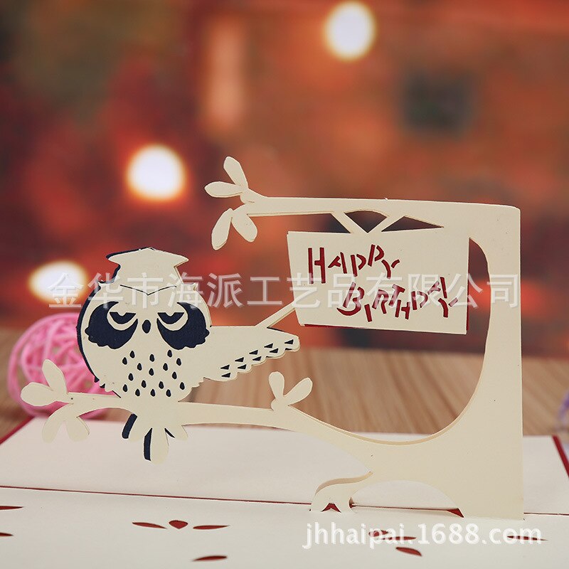 Direct manufacturers 3D stereo child card print LOGO birthday card customization