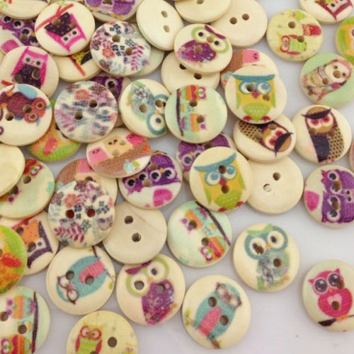 50PCs 2 Löcher Mixed Blume Tasten für Hand Handwerk Scrapbooking DIY Nähen Dekorative kinder Taste Kleidung WB526: Color 8