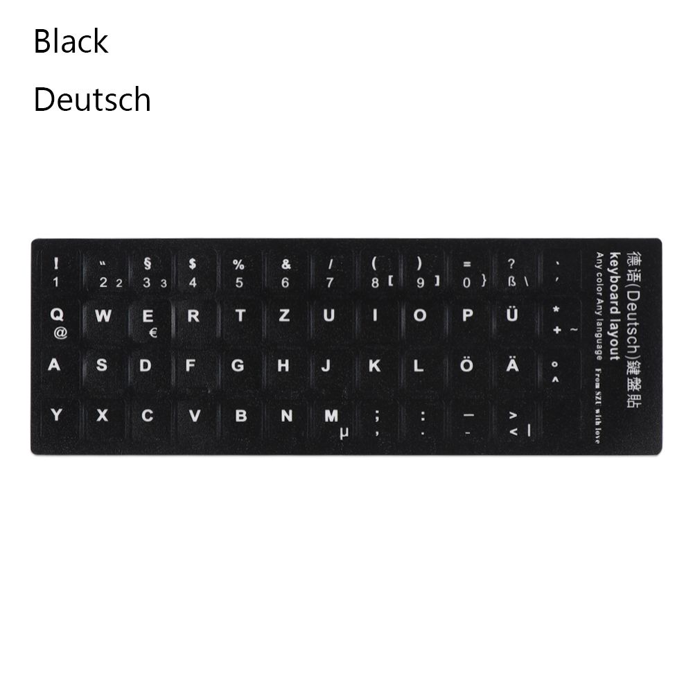 Mehrsprachige Tastaturaufkleber, Spanisch/Englisch/Russisch/Deutsch/Arabisch/Italienisch/Japanisch, Buchstabe, Ersatz für Laptop-PC: Orange