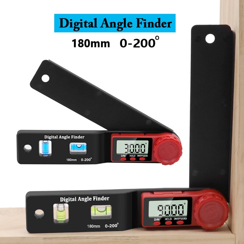 Digitale Gradenboog Hoekzoeker Inclinometer Elektronische Level 360 Graden Met Zonder Magneten Niveau Hoek Helling Test Heerser