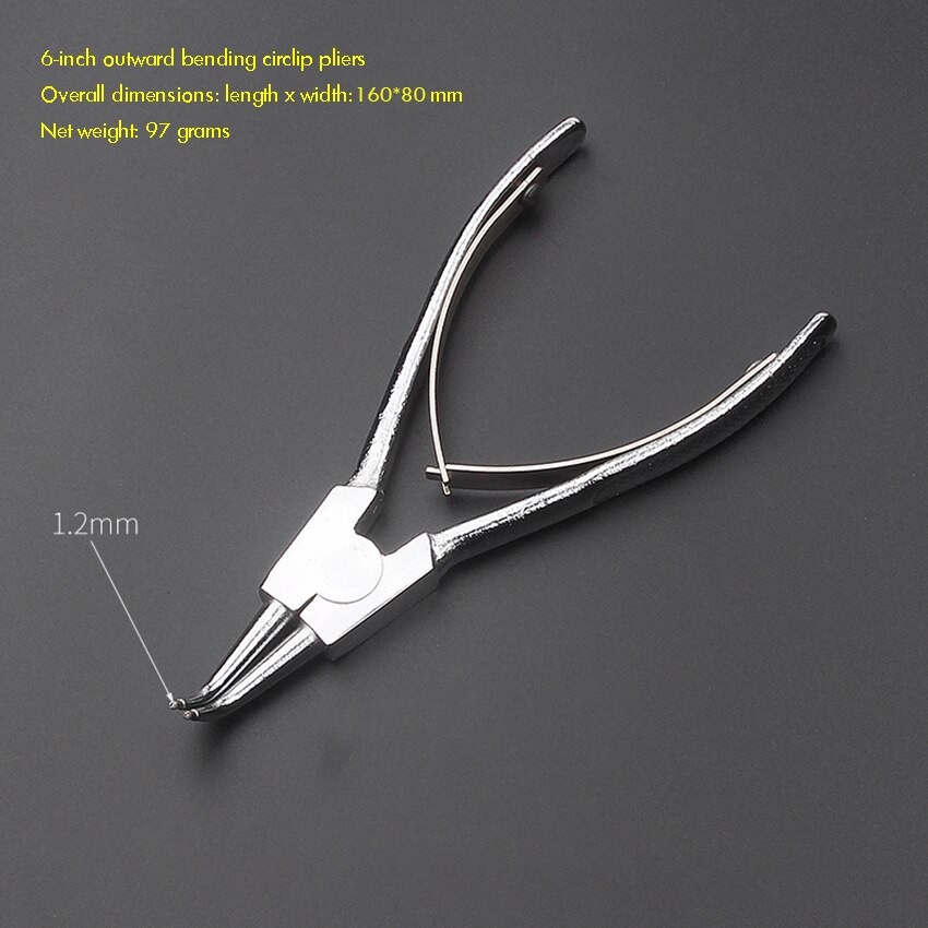 Precisie Borgring Tang, Recht/Hoek Tip Lock Ring Tang 6 Inch, 1.2Mm Boring Diameter, lock Ring Tang Voor Deurklink: A