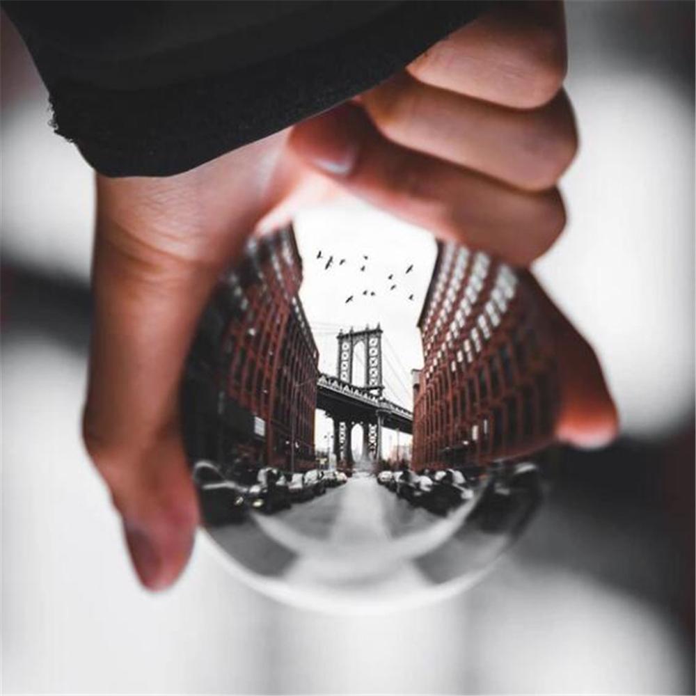 60mm 80mm Fotografie Kristall Objektiv Ball asiatisch Quarz klar Magie Glas Ball w/Tragbare Tasche für Foto schießen