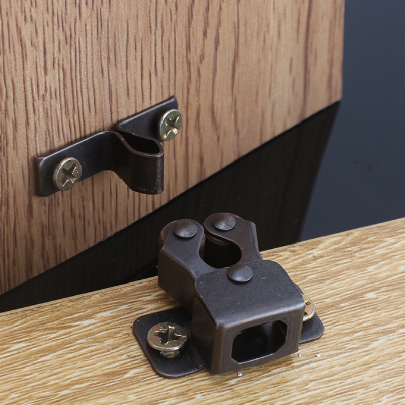 Antike Türstopper für Möbel, kupferfarben, für Schrank, Schrank, Türrollen, Doppelverschlüsse mit Schließfächern und gratis Schrauben