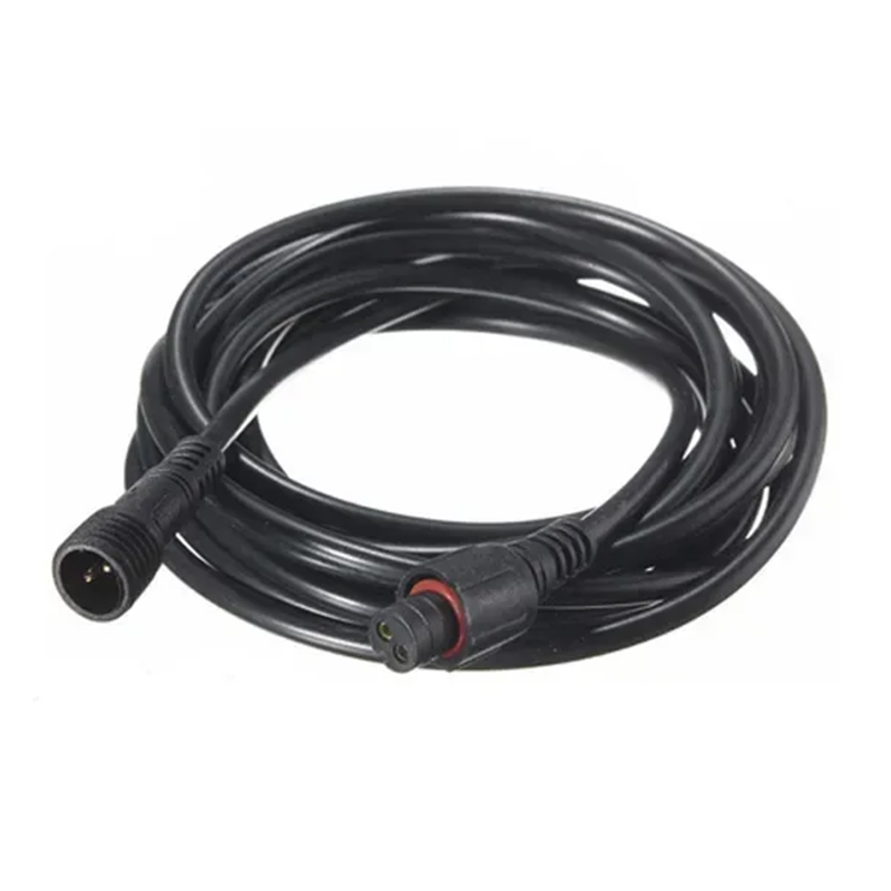 Cable de extensión impermeable de 2 pines macho a hembra 0,3/0,5/0,75/1,0/1,5/2,5 enchufe cuadrado conector LED para exteriores cable de alimentación de lámpara de 10M