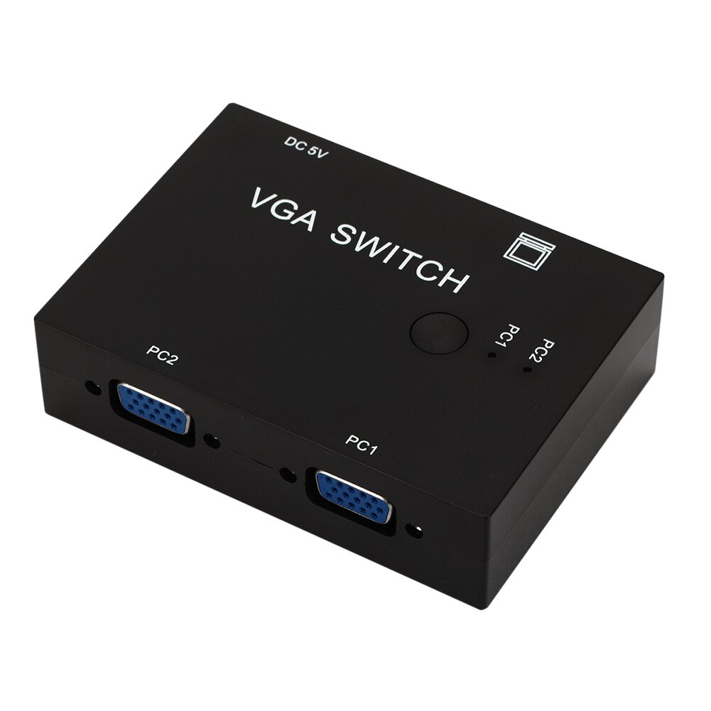 Switcher Printer Monitor Keyboard Sharing 2 In 1 Out Switcher Converter 2 Port VGA Switch Box for Notebook Projector PC