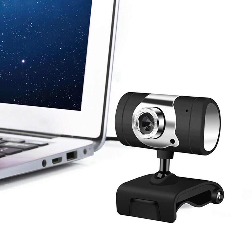 Driver-free Webcam Video Chat Glass Lens 480P 360 Degrees Rotating Webcam for Desktop Computer Laptop