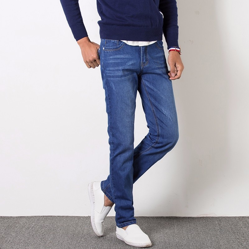 Four seasons stil herre afslappet slim fit bukser herre jeans klassiske denim skinny jeans herre 28-38