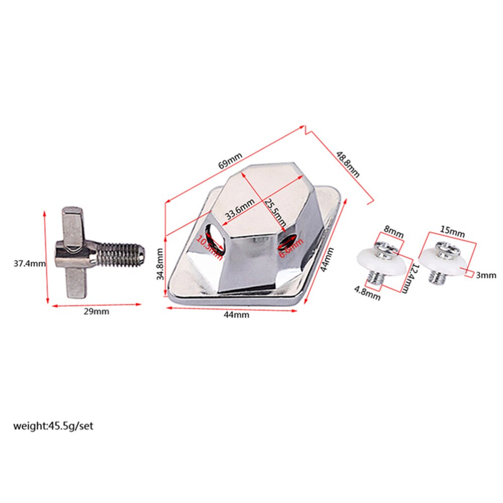 Floor Tom Been Beugel Duurzame Metalen Drum Bodemplaat Drum Rack Percussie Deel (Zilver)