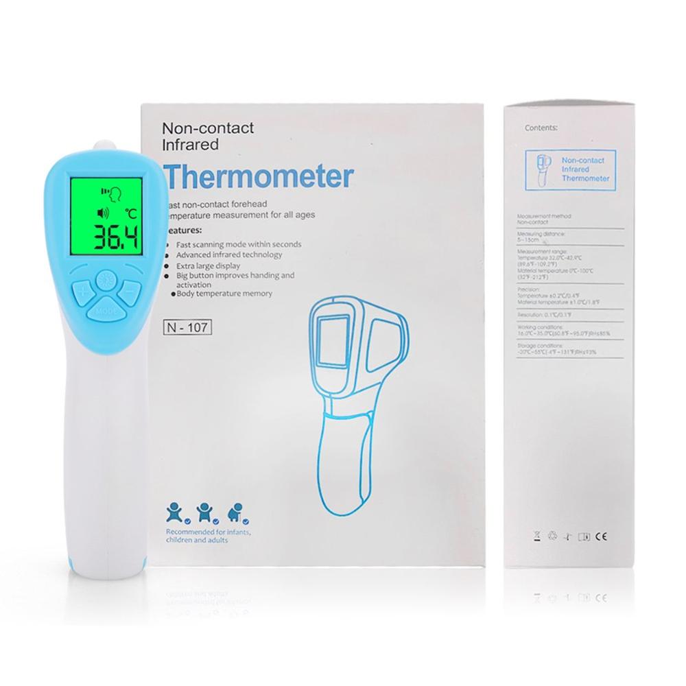 Não-contato temperatura do corpo termômetro digital termômetro infravermelho termómetro bebê adulto orelha febre testa termômetro