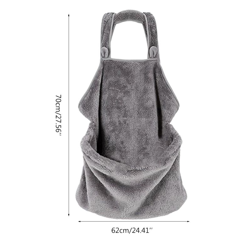 Cat Holder Carrier Apron Velvet Pet Sleeping Chest Apron with Pocket for Holding