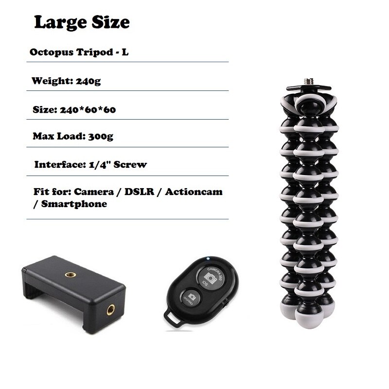 Bläckfisk flexibelt stativ gorillapod för telefon telefon mobiltelefon smartphone dslr och kamera bord skrivbord mini stativ: Röd