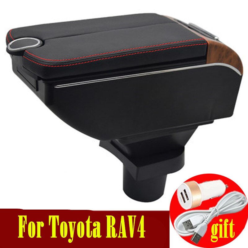 For Toyota RAV4 armrest box Double doors open 7USB Centre Console Storage Box Arm Rest
