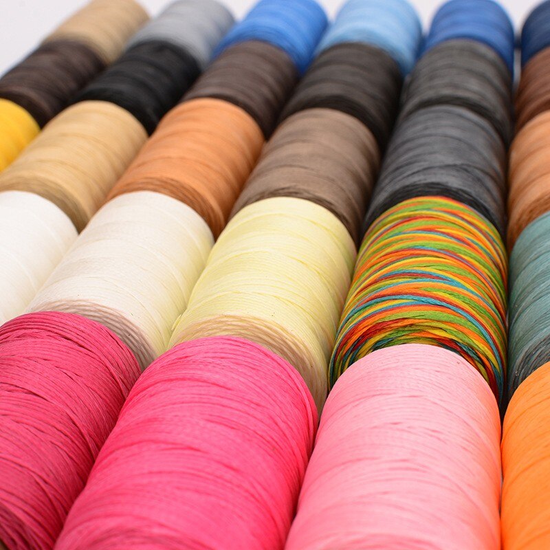 4 Kleur/Set 0.8Mm Dikte Gewaxt Draad Voor Leer Craft Diy Waxkoord Hand Stiksels Draad Platte Gewaxte 40 Kleur Naaien Lijn