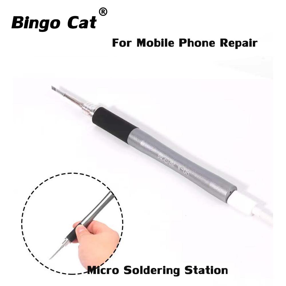 W-08 inalámbrico Micro soldador C210, puntas de hierro para soldadura, interfaz tipo C, fuente de alimentación, aumento rápido de temperatura, herramientas de reparación