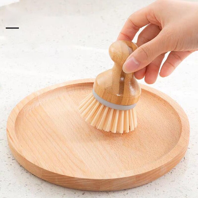 1Pcs Washing Utensils Pot Dish Brush Wooden Handle Cleaning Tools Wash Pot Brush Kitchen Cleaning Tools