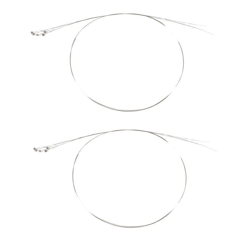 10 Stuks Silver Tone Stalen Snaren E-1 Voor Akoestische Gitaar: Default Title